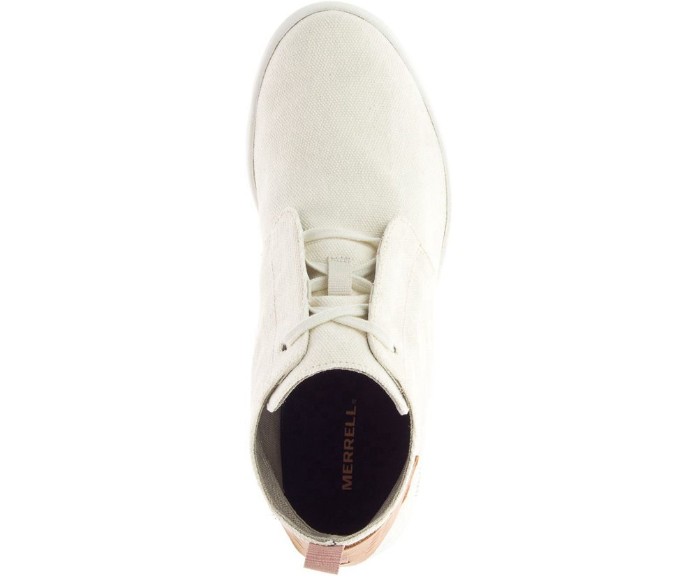 Merrell Sneakers White - Gridway Mid Canvas - Womens 46IUMRZNP